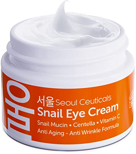 SeoulCeuticals Korean Snail Mucin Eye Cream - 97.5% Snail Filtrate K Beauty Anti Aging Under Eye ... | Amazon (US)