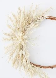 Dried Grass and Grain Hoop Grapevine Wreath - 18" | Afloral (US)