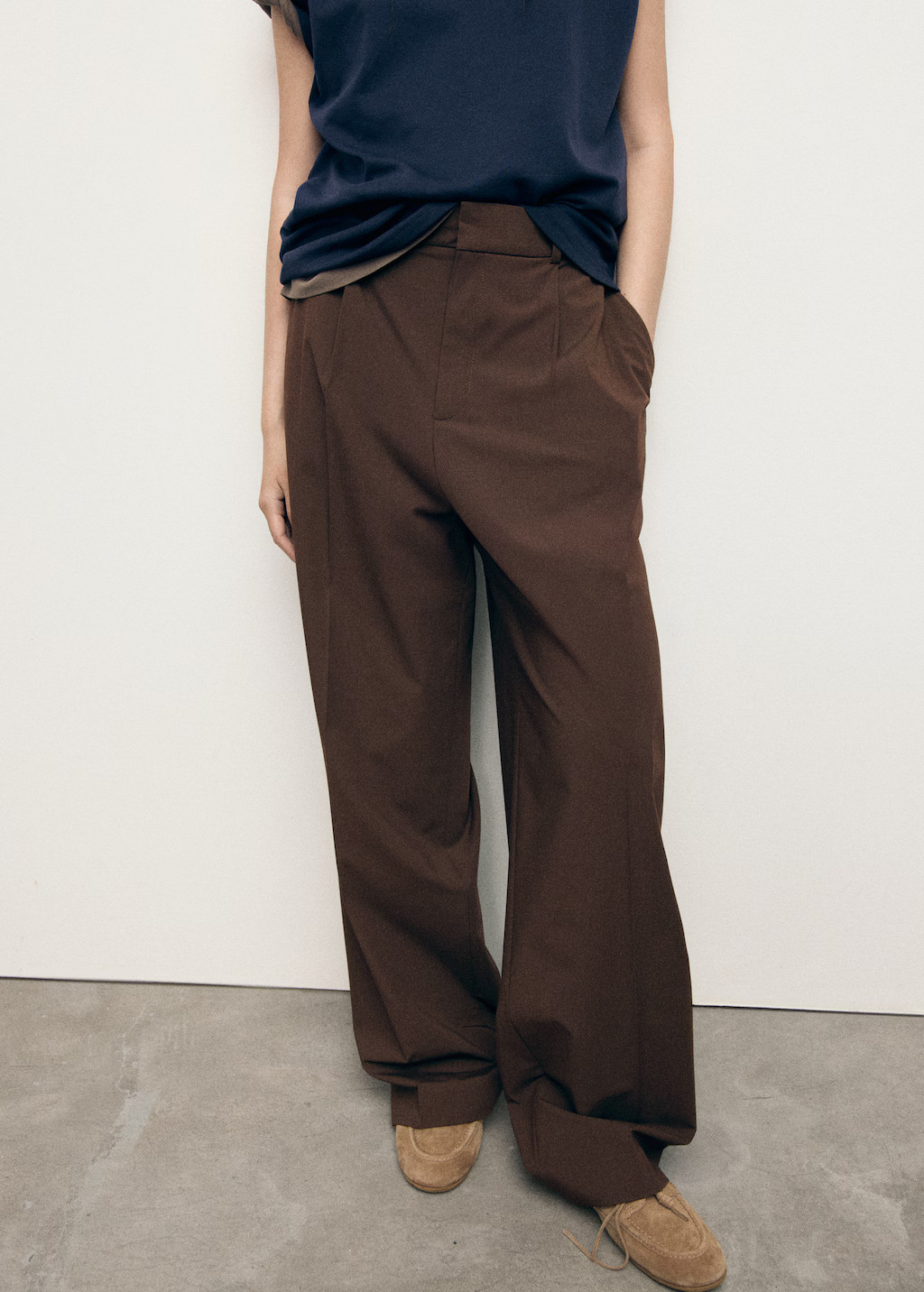 Low-rise wide-leg pants | Mango (US/MX/AU)