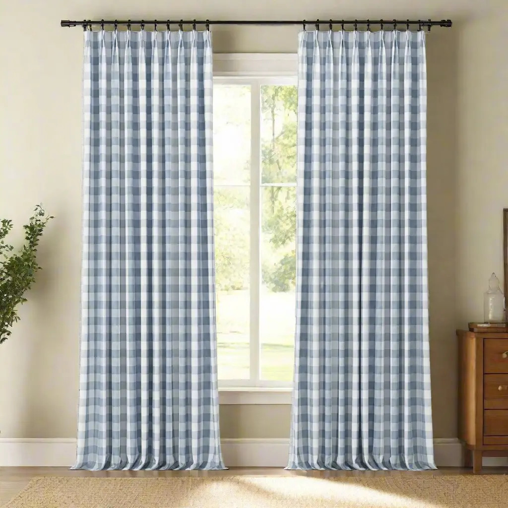 Celia Striped Plaid Curtain | TWOPAGES