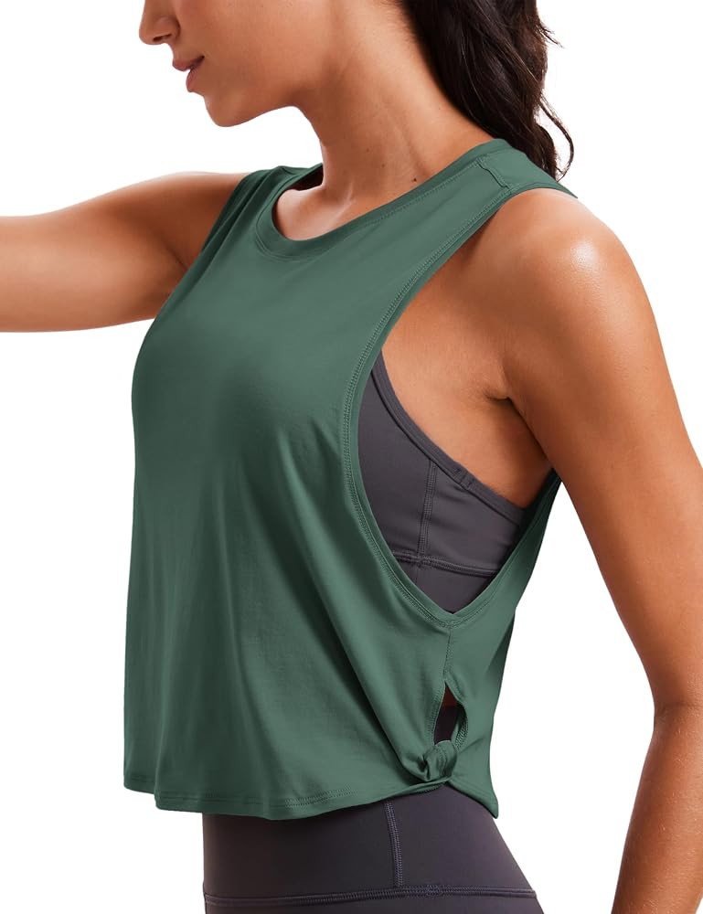 CRZ YOGA Pima Cotton Dropped Armhole Tank | Amazon (US)