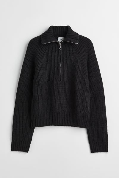 Rib-knit Half-zip Sweater | H&M (US + CA)