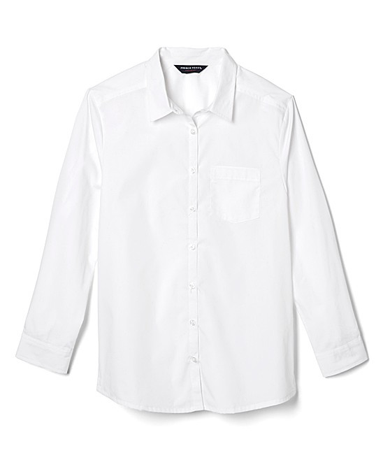 French Toast Girls' Button Down Shirts WHITE - White Button-Up - Girls | Zulily