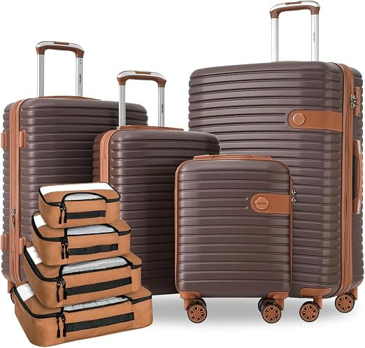 Merax Hardshell Luggage Sets 4 piece Lightweight Suitcases With Wheels TSA Lock Expandable (only ... | Amazon (US)