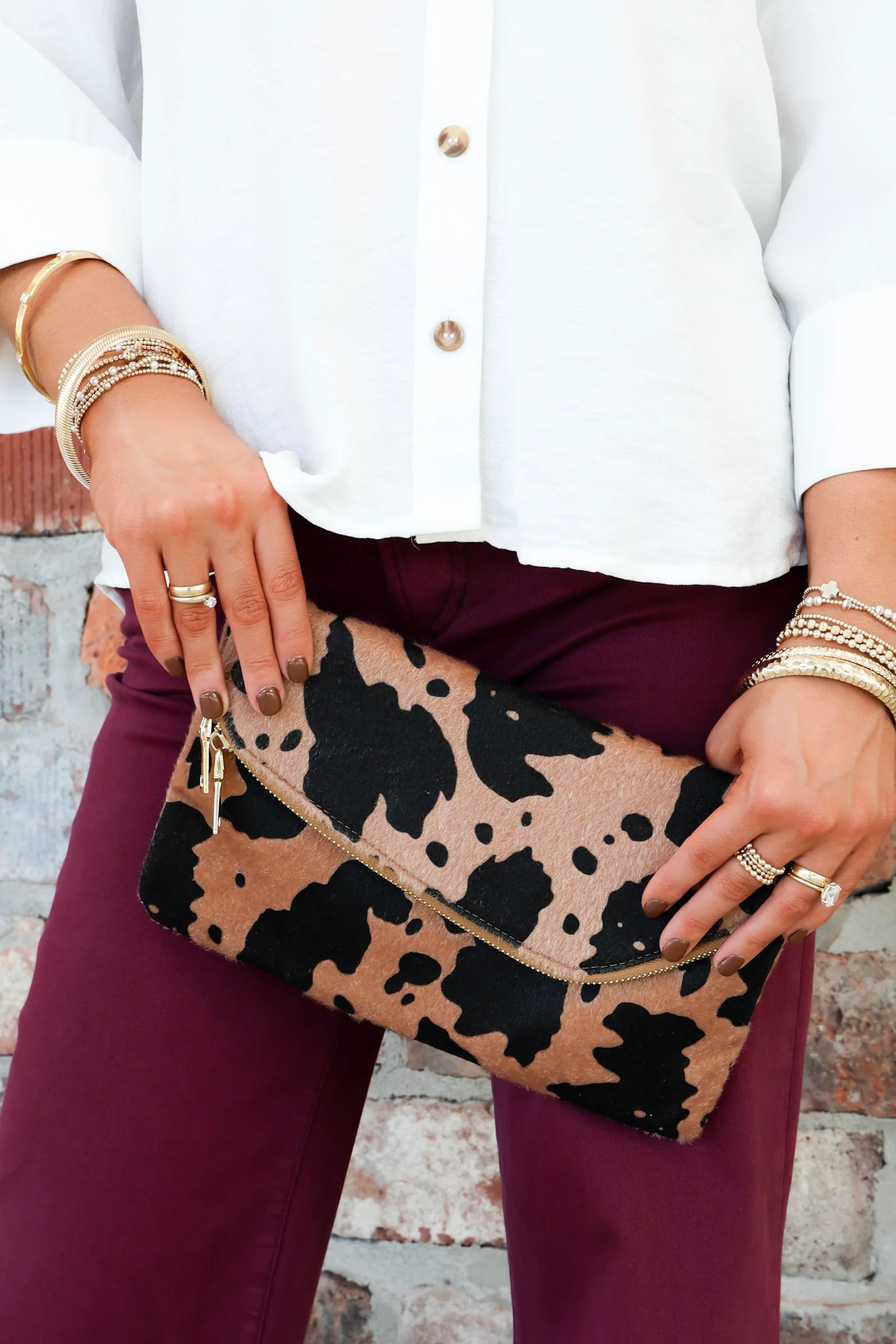 Wild Ride Cowhide Animal Print Clutch | The Willow Tree