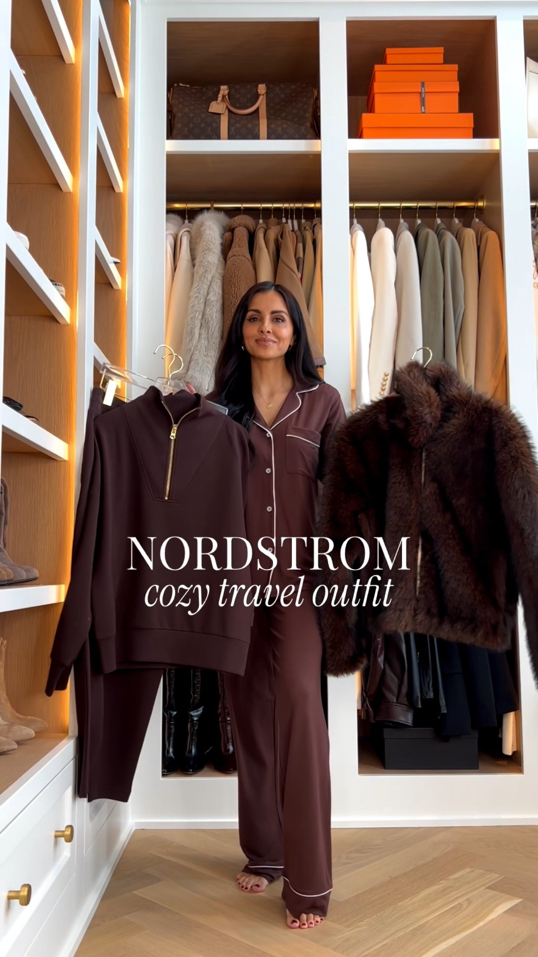 Cozy yet chic travel outfit from
Nordstrom
Wearing an XS in Varley set and and XS in faux fur coat - under $150! 
Ugg slippers run TTS


#LTKTravel #LTKSeasonal #LTKHoliday