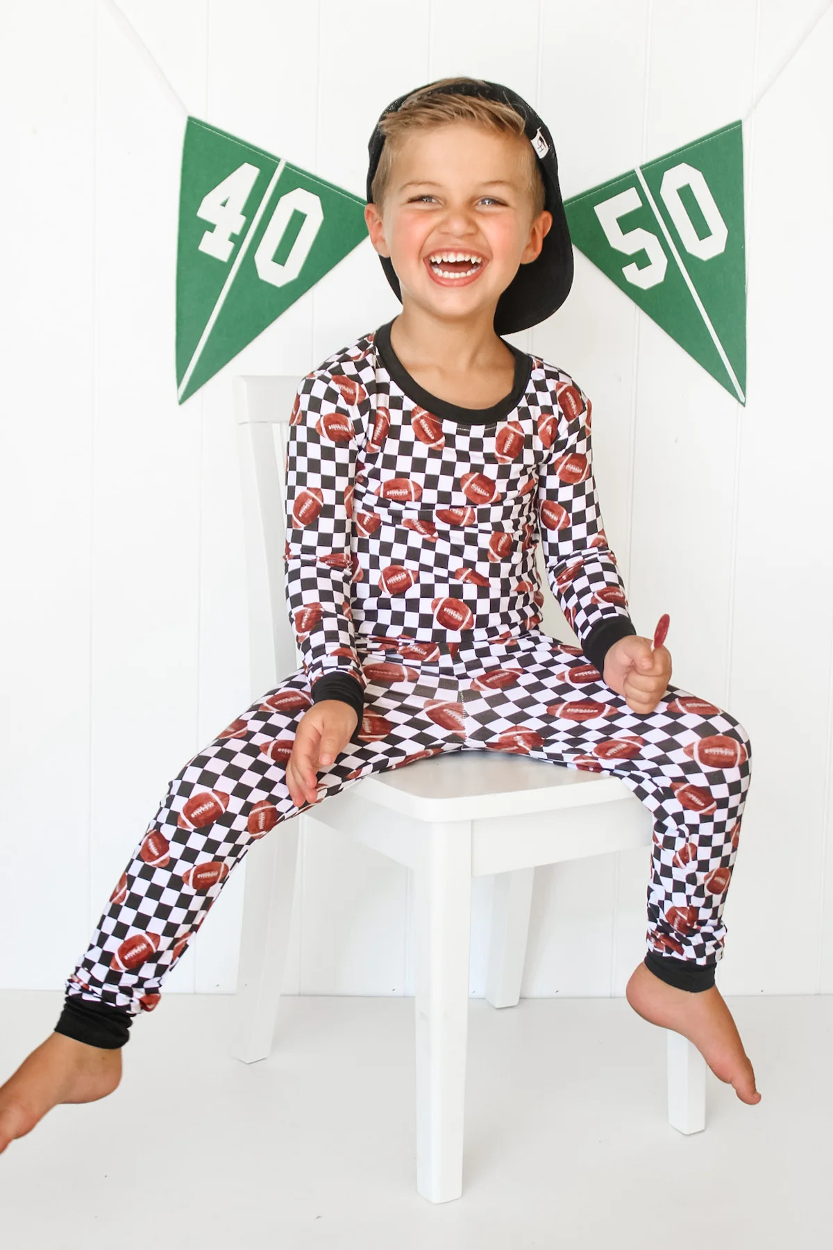 CHECKERED FOOTBALL DREAM SET | Dream Big Little Co.