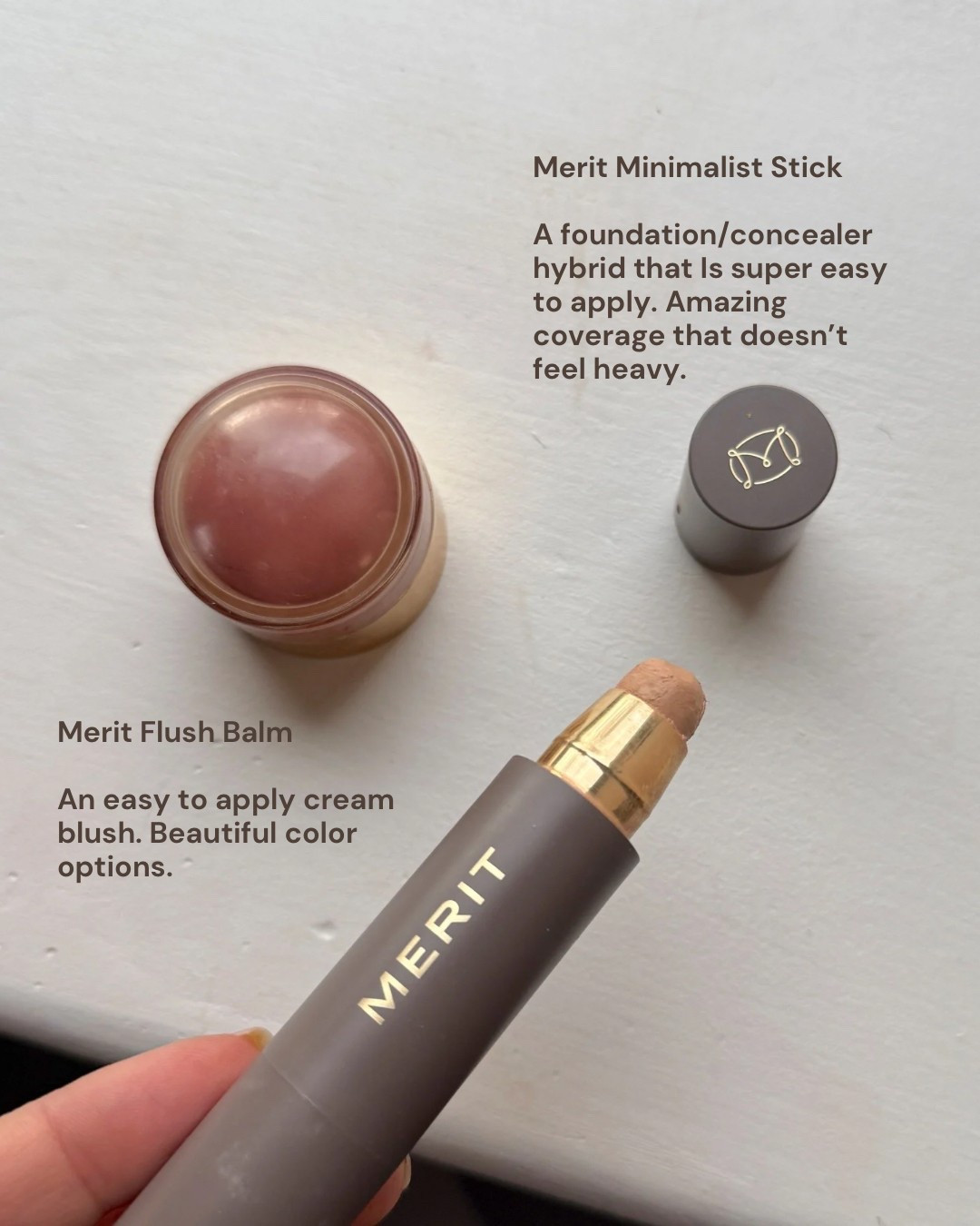 Merit favorites!
Colors: Beverly Hills Flush Balm and Concealer stick in Sand

#LTKBeauty #LTKSaleAlert #LTKFindsUnder50