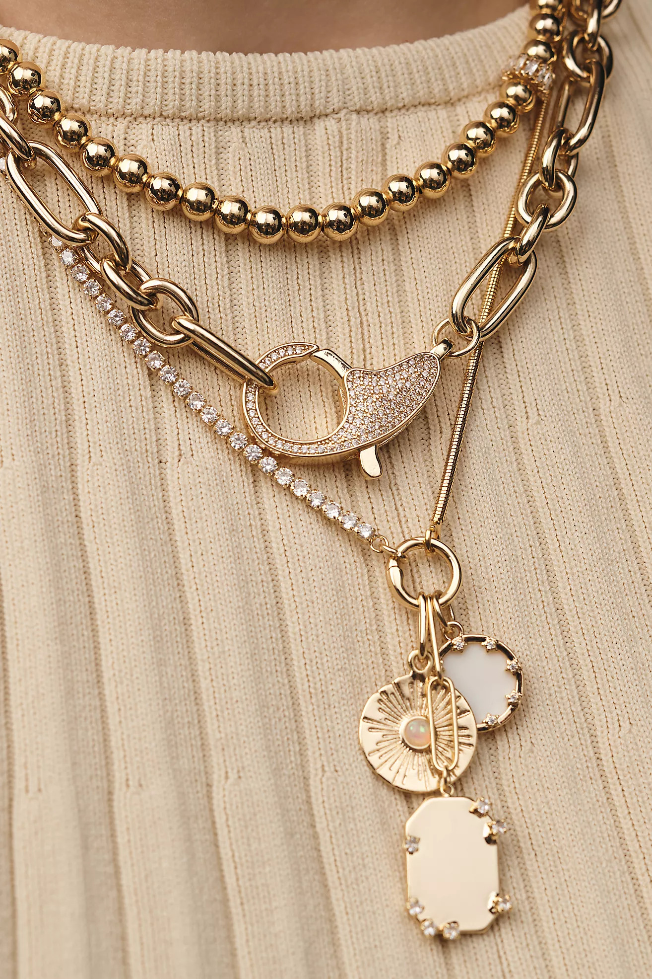 Shades of Sea Layered Necklaces: Charm Edition | Anthropologie (US)