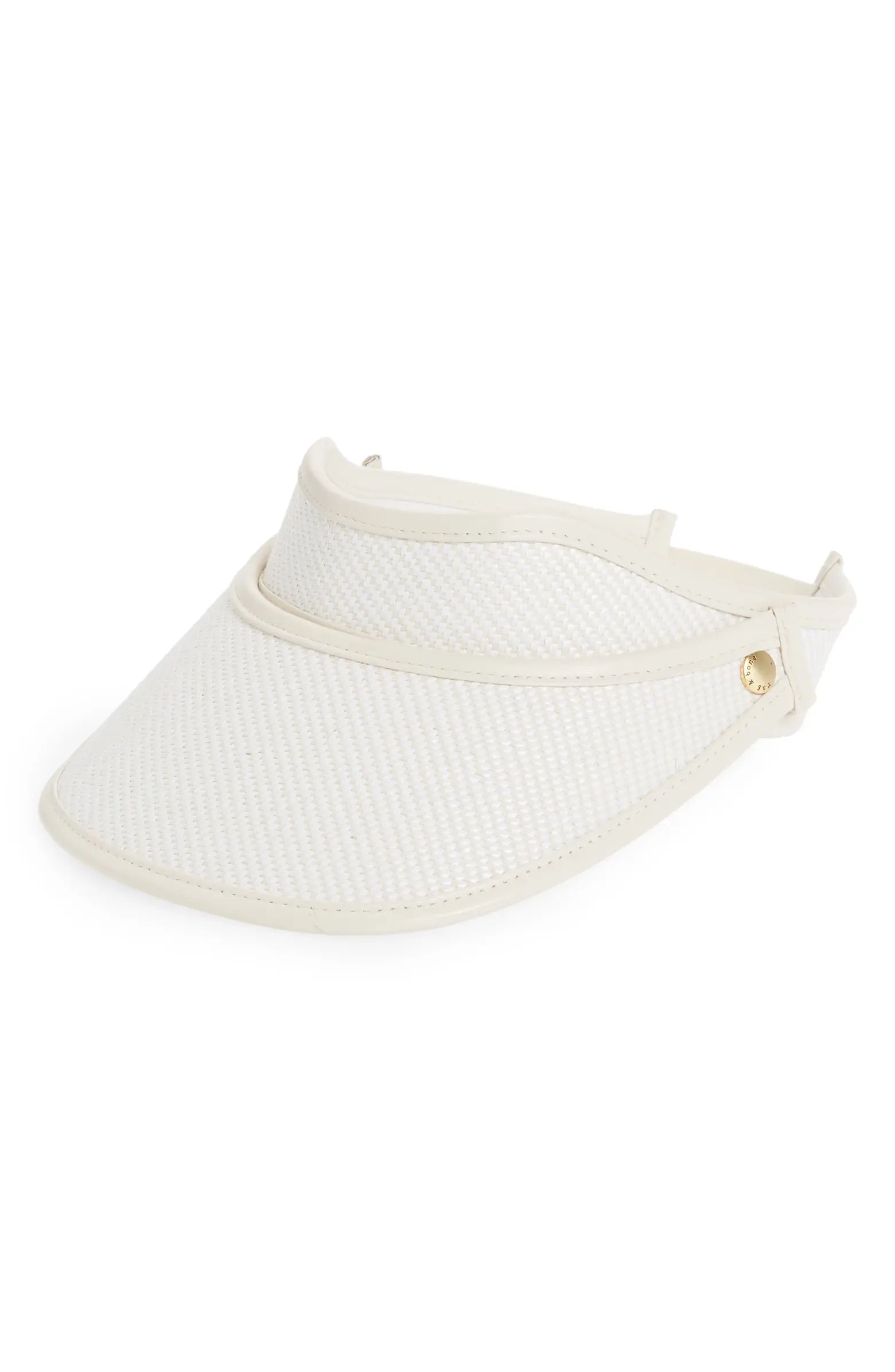 Isla Wide Brim Raffia Visor | Nordstrom