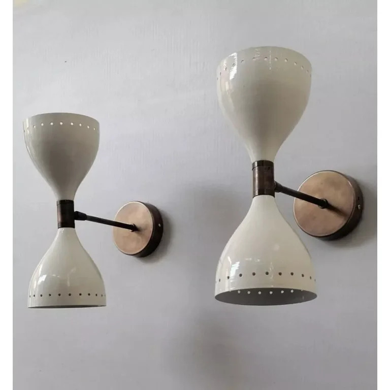 Mid-Century Green Diabolo Wall Lamp – Vintage Italian Stilnovo Brass Cone Sconce | Walmart (US)