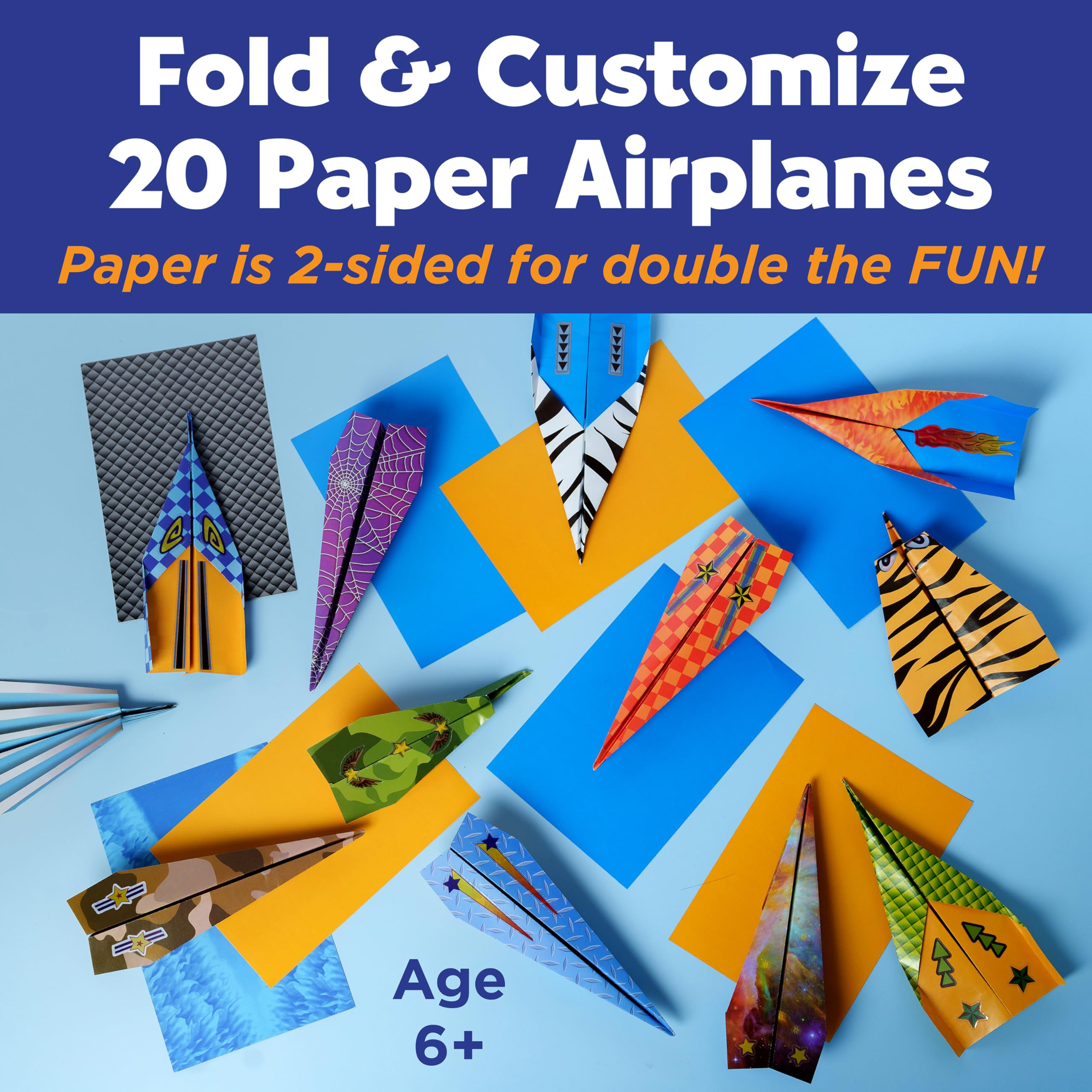Creativity for Kids Paper Airplane Squadron - Create 20 Paper Airplanes, Crafts for Boys and Girl... | Amazon (US)