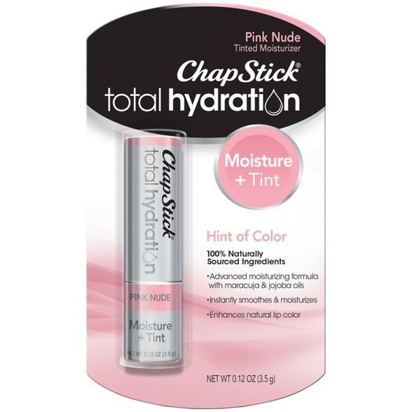 Chapstick Total Hydration Tinted Lip Balm - Pink Nude - 0.12oz | Target