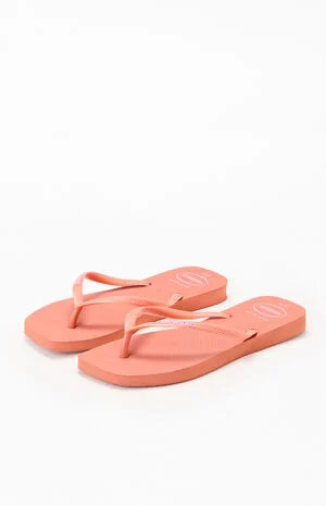 Havaianas Women's Rust Slim Square Flip Flop Sandals | PacSun