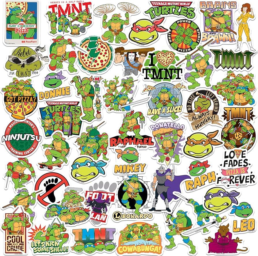TMNT Teenage Mutant Ninja Turtles 50CT Sticker Pack Large Deluxe Stickers Variety Pack - Laptop, ... | Amazon (US)