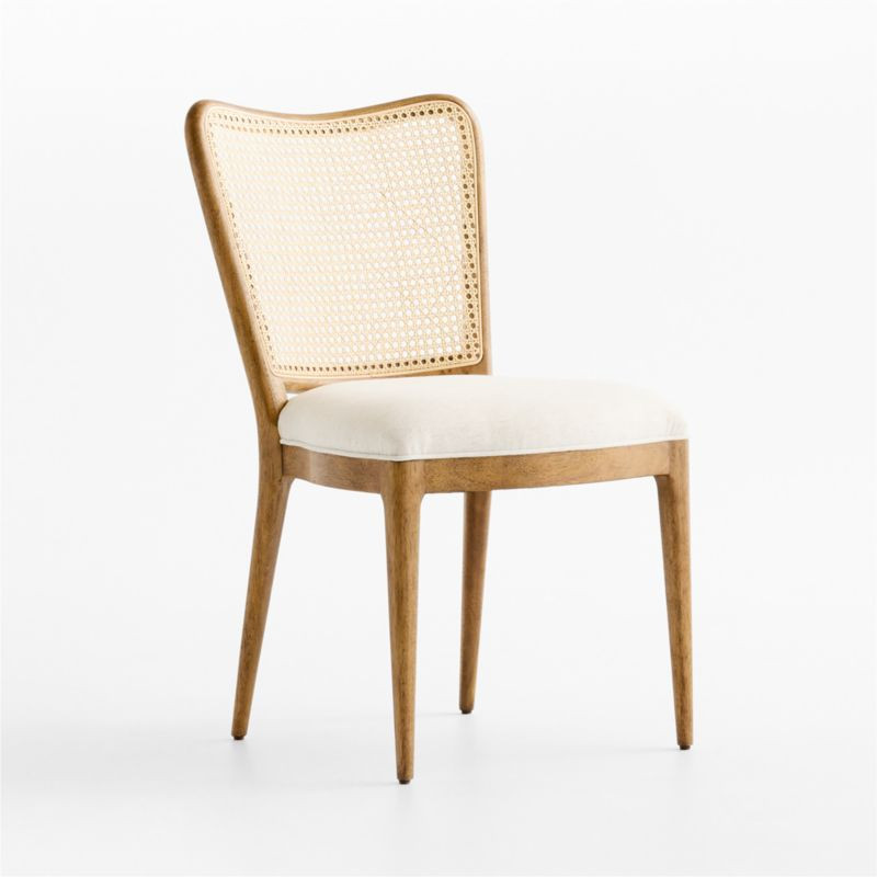 Madison Natural Wood and Natural Cane Dining Chair | Crate & Barrel