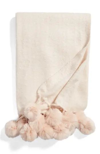 Nordstrom At Home Faux Fur Throw, Size One Size - Pink | Nordstrom