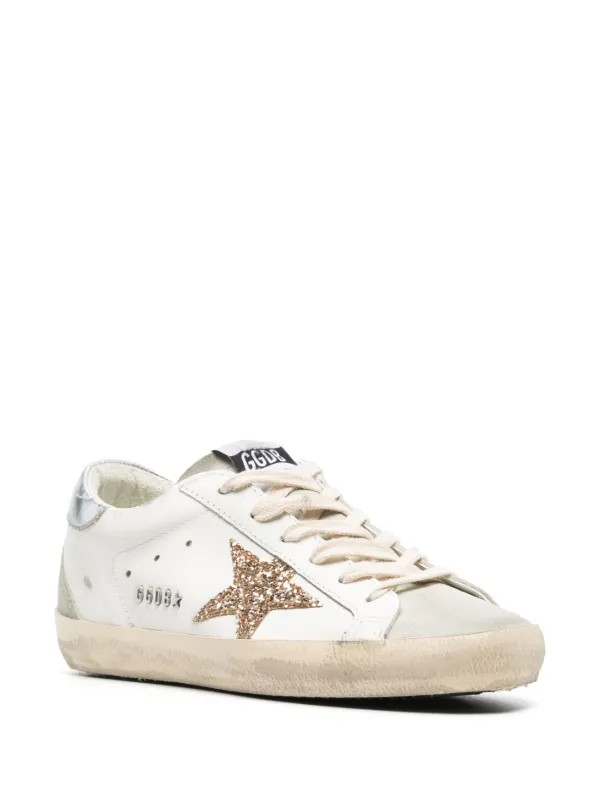 Golden Goose Super-Star Leather Sneakers - Farfetch | Farfetch Global