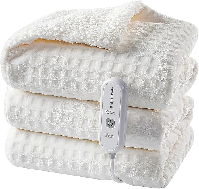 Heated Blanket Electric Blanket - Throw Size Waffle Fleece Heating Warming Blankets with Auto Shu... | Amazon (US)