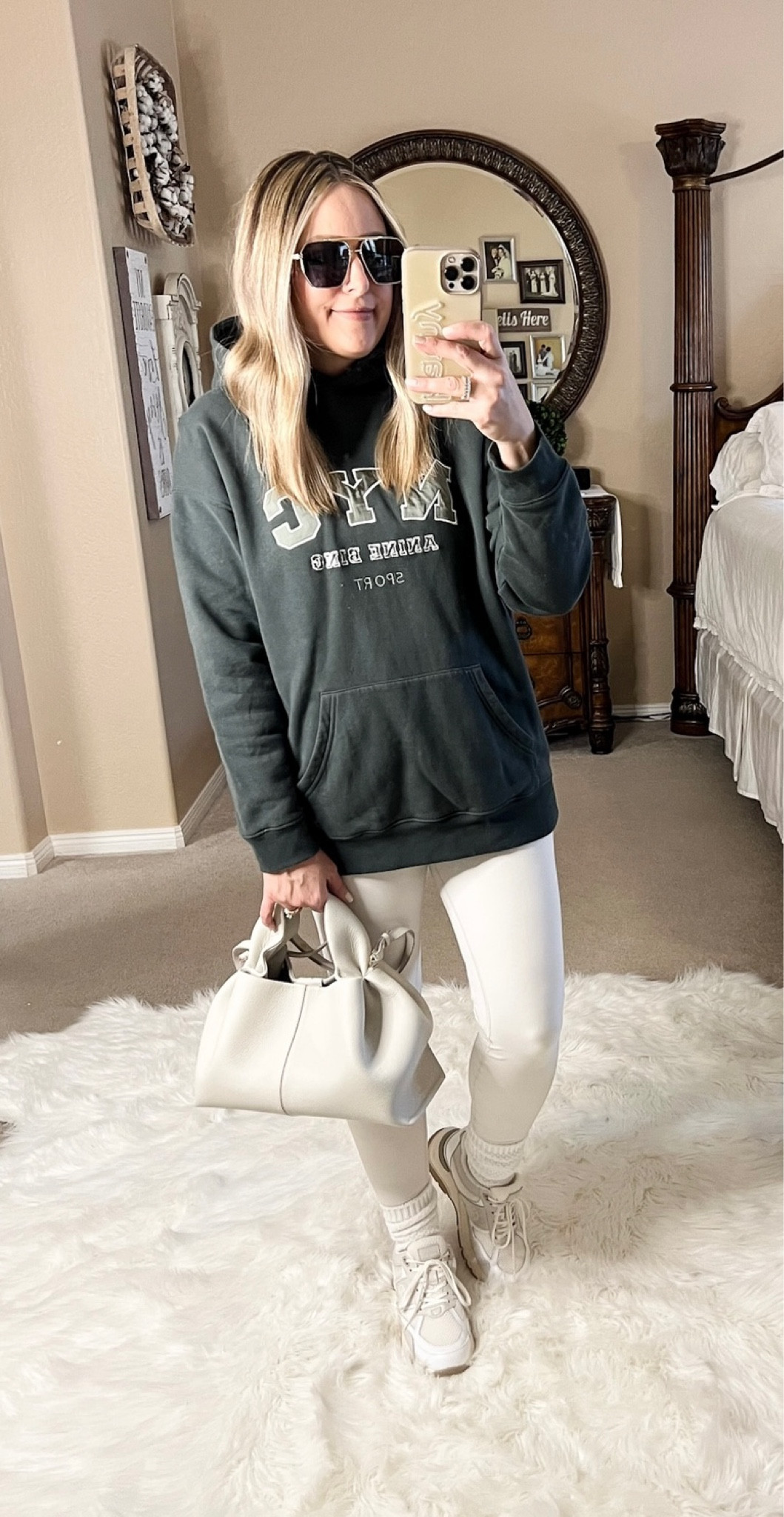 Love the shade of green of this oversized hoodie and these Anine Bing dad sneakers keep on giving!  

Anine Bing sweatshirt l Anine Bing hoodie l Lululemon Align leggings l Polene l Polene Paris l Dad shoes l Dad sneakers l Graphic sweatshirt

#LTKshoecrush #LTKstyletip #LTKSeasonal
