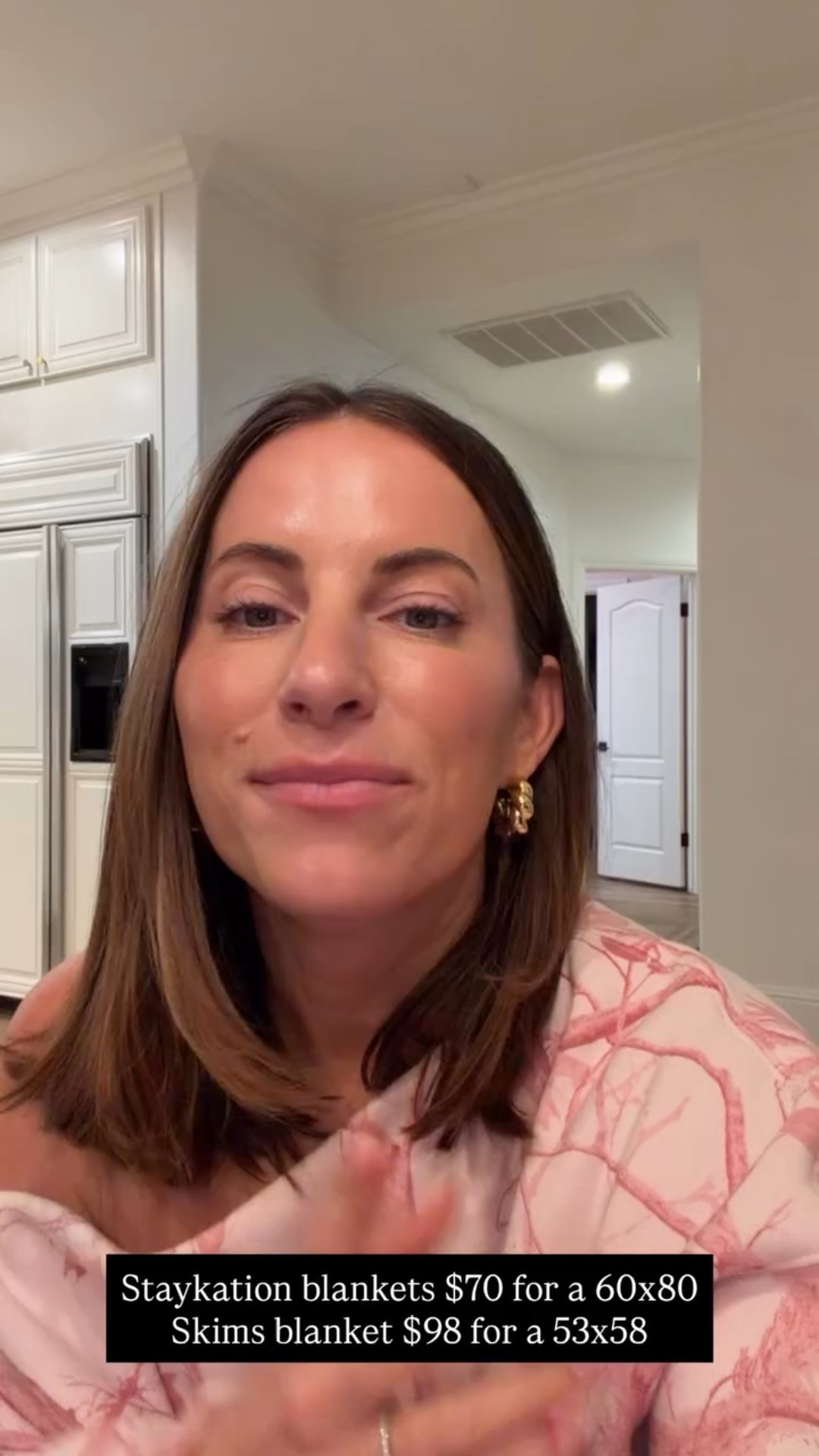 Staykation blankets $70 for a 60x80
Skims blanket $98 for a 53x58