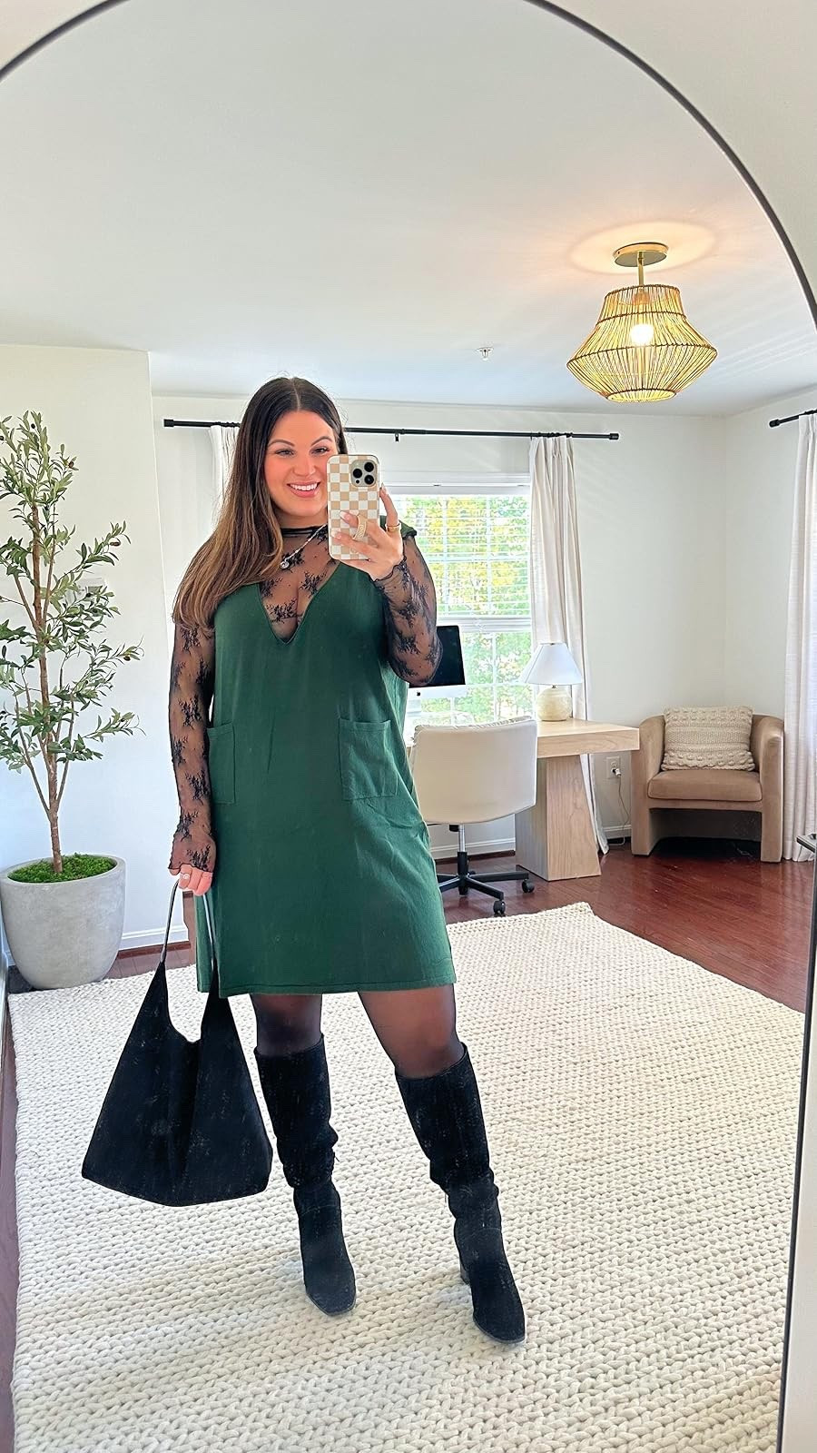 Midsize fall outfit 
Top - xl 
Sweater dress - xxl (sized up & not needed) 
Boots - 10


#LTKMidsize #LTKSeasonal #LTKStyleTip