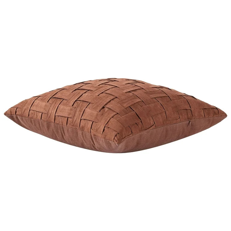 Mainstays, Rust Textured Decorative Throw Pillow, Rust, 18" x 18", Square, 1 Pack | Walmart (US)