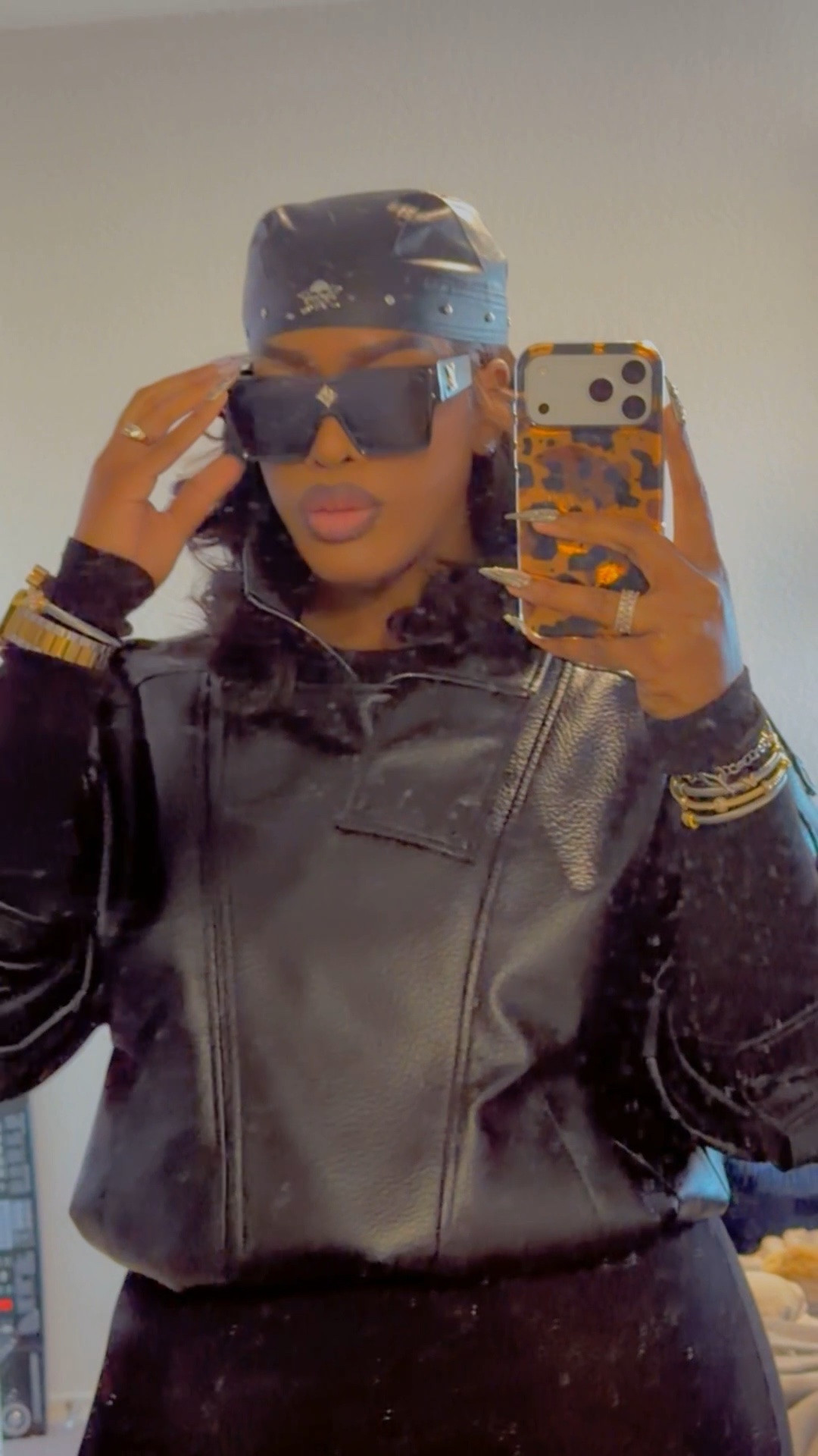 I told y’all you’d see this jacket again! It’s so freaking versatile! I Love the look the added bandana gave! 😎

I’m wearing it in a size large. 

Comment “LINK” and I got you baby! 🖤

#zara #leatherjacket #rebrand #curvyfashion #blackgirlfashion 

#LTKFindsUnder50 #LTKMidsize #LTKOver40