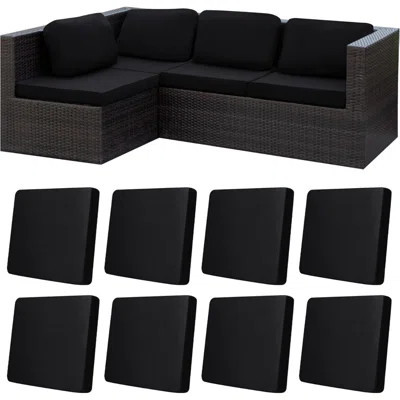 8Pcs Stretch Patio Cushion Covers Outdoor Cushion Covers,For Outdoor Couch Cushion Covers Replacement,Outdoor Sofa Covers Patio Slipcovers Couch Cover | Wayfair North America