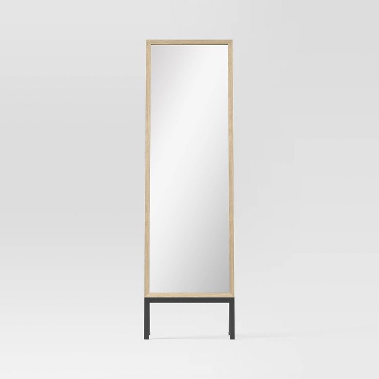 20" x 66" Oak and Metal Modern Floor Mirror Brown - Project 62™ | Target