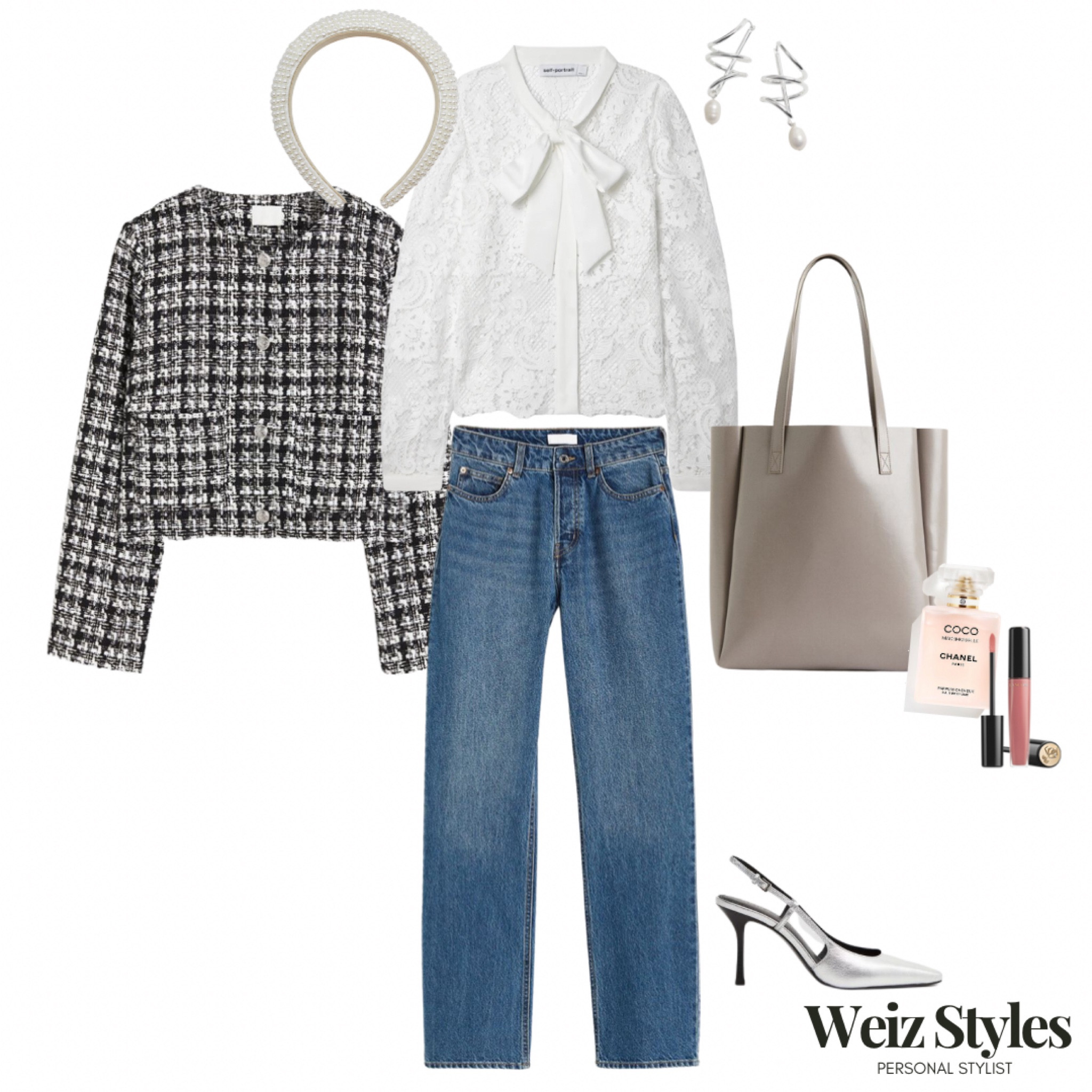 How to style a pussy bow blouse - Look 2

#pussybowblouse #blouse #arket #weizstyles #autumn #fashion #howtowear #howtostyle #personalstylist #ootd #autumnoutfit #cropped #coat #hm #jacket #pearls #earrings #tweed #andotherstories #heels #bag #shopper #lipgloss #lace #white #shirt #johnlewis #headband #silver #styleadvice #feminine #outfitoftheday #outfitideas #shop #london #blogger #straightjeans #jeans #chic #effortless #daytonight #accessorise #cool #highstreet #trend

#LTKSeasonal #LTKstyletip #LTKeurope