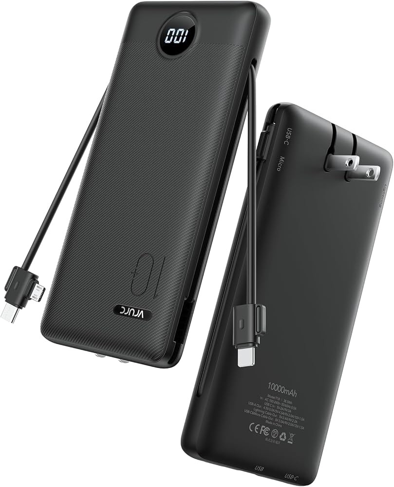 VRURC Portable Charger Power Bank - 10000mAh Fast Charging PD 20W with Wall Plug Slim Portable Ch... | Amazon (US)