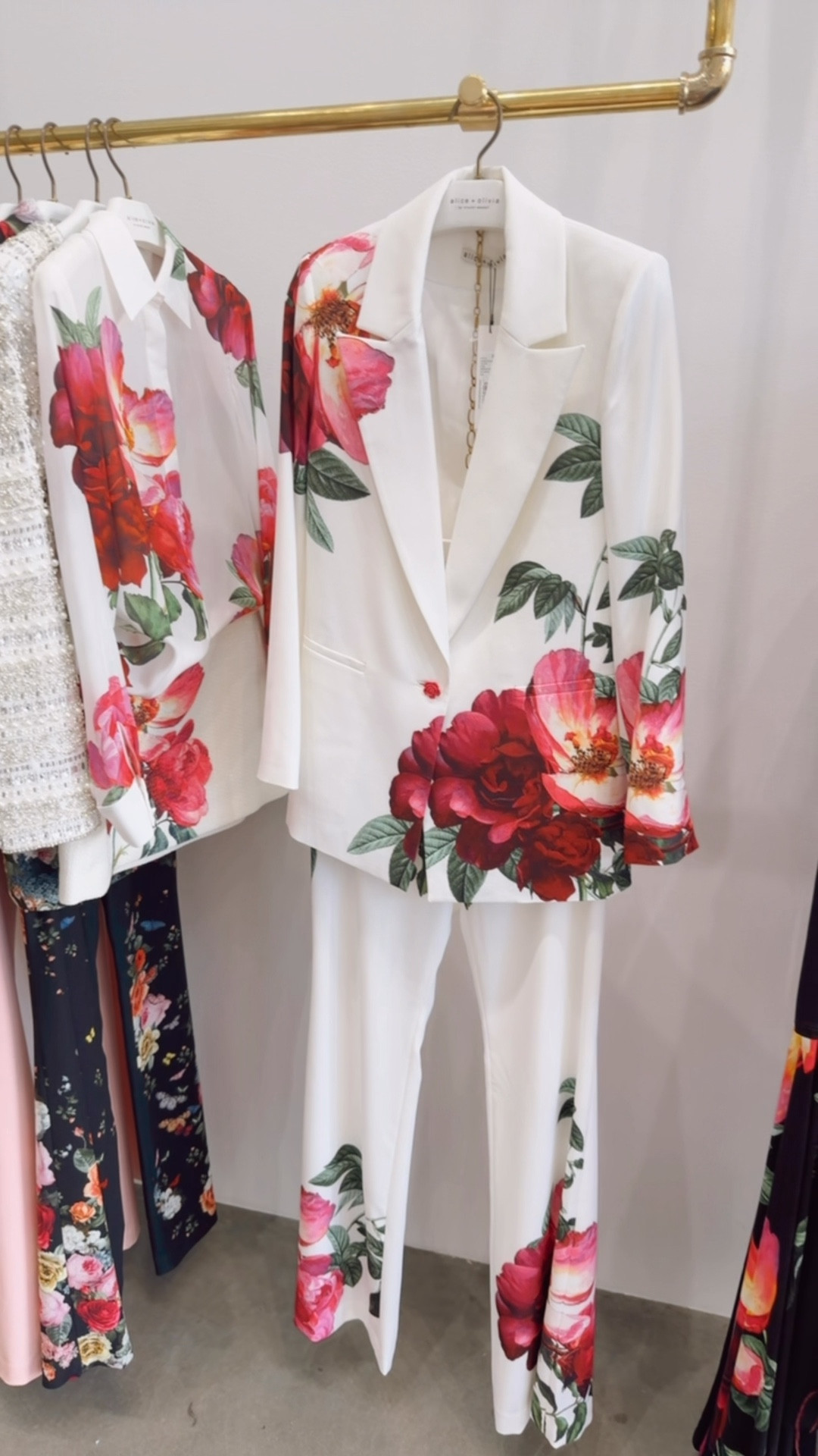 Spring suit that won disappoint. This boyfriend blazer features strong shoulders and a single-button closure, balanced by a soft floral print that keeps it feeling feminine. Tailored yet relaxed, its elongated silhouette exudes a cool nonchalance. Wear it with its matching Andrew pants for a modern take on suiting.

#LTKSeasonal #LTKootd #LTKOver40