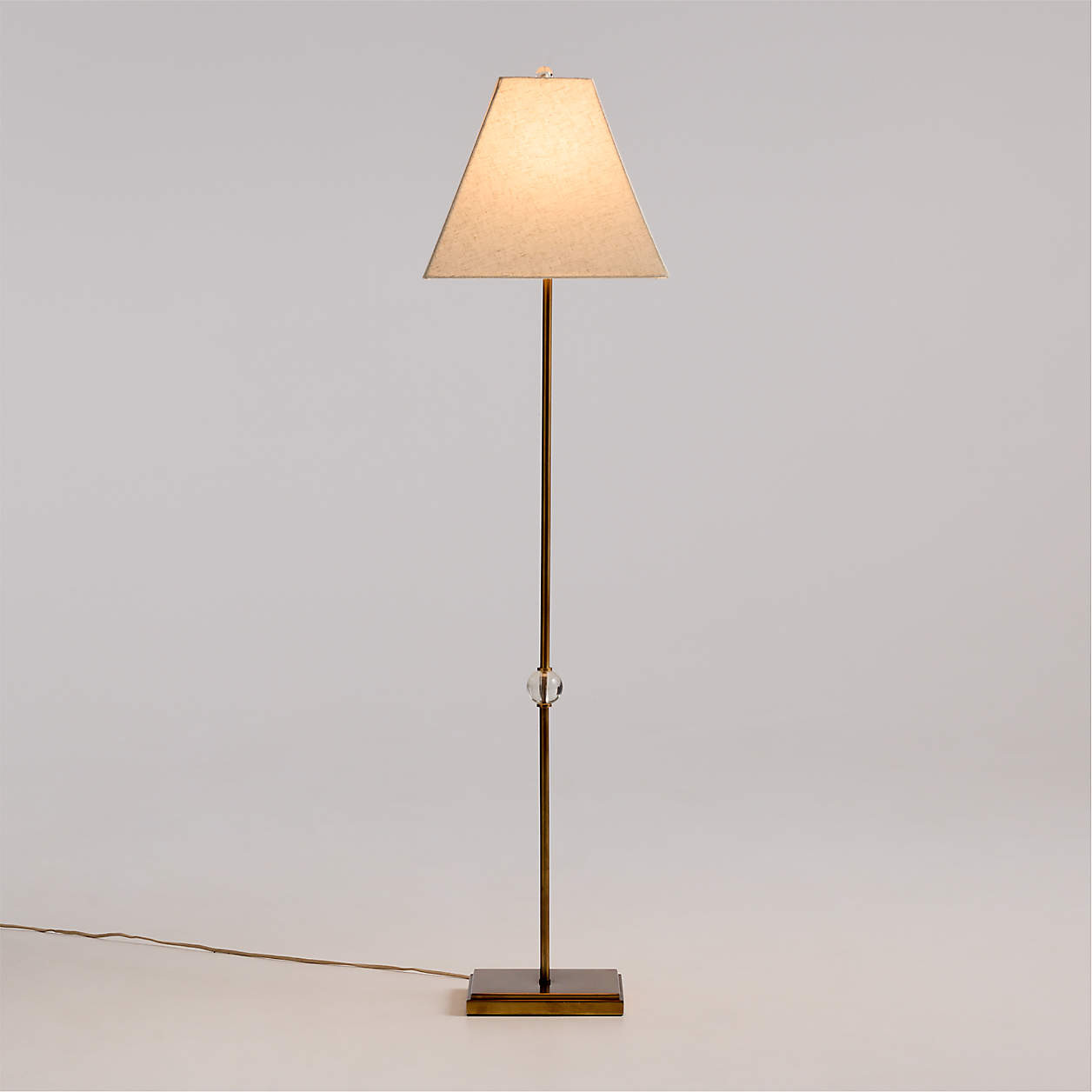 Raoul Metal Floor Lamp with Fabric Shade by Jeremiah Brent | Crate & Barrel | Crate & Barrel