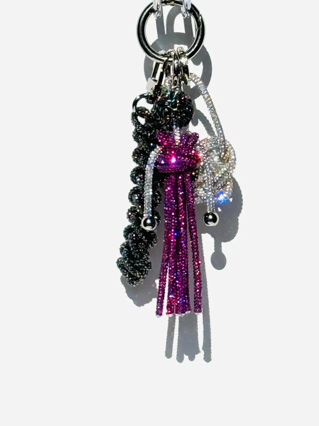 TASSEL Bag Charm, Rhinestone Tassel Purse Charm, Sparkly set of bag charms, Unique gift | Etsy (US)