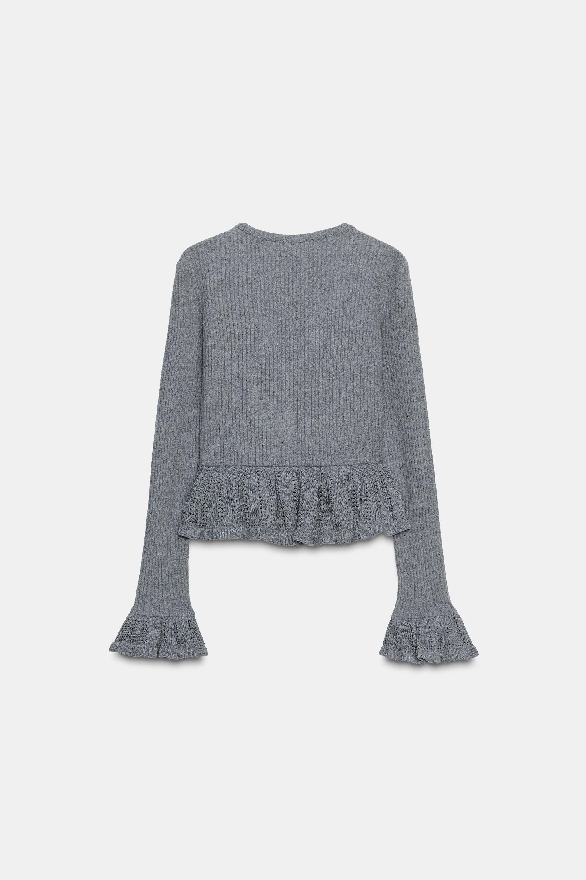 SOFT RUFFLED CARDIGAN | Zara US