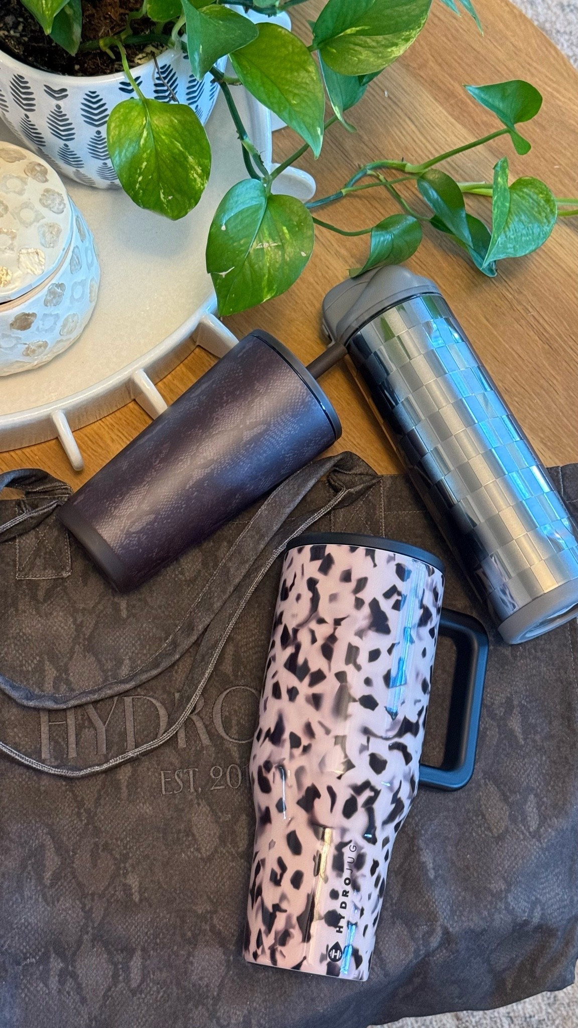 Hydrojug new drop limited edition 
Tortoise water bottle 
Mirror ball silver water bottle 
Snakeskin tumbler

#LTKfitnessgoals #LTKdayinmylife #LTKActive