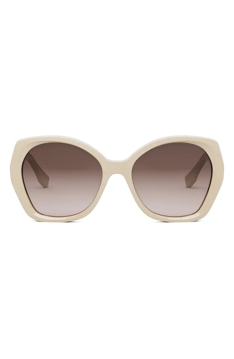 The Fendi Lettering 57mm Gradient Butterfly Sunglasses | Nordstrom