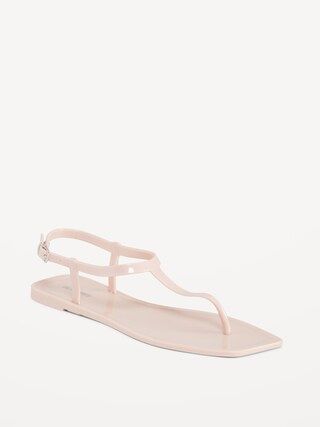 Opaque Jelly T-Strap Sandals for Women | Old Navy (US)