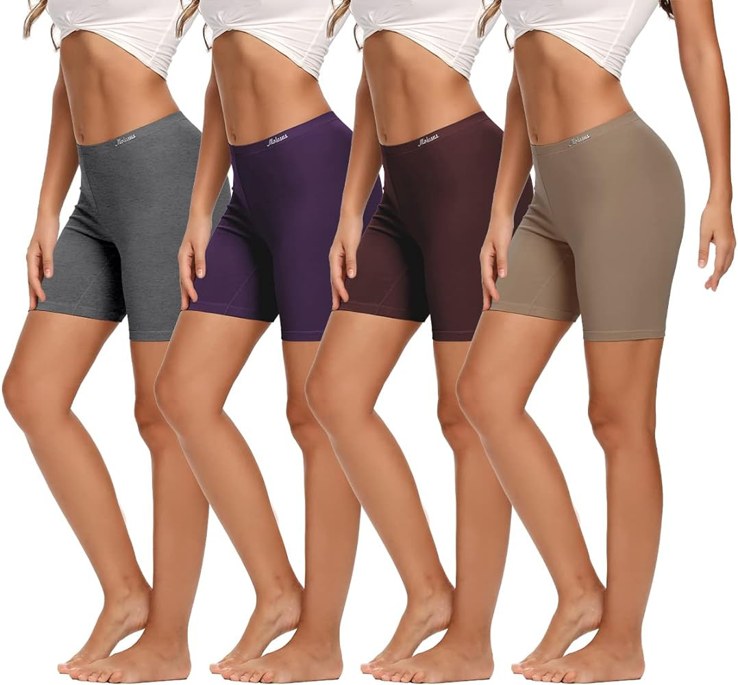 Molasus Womens Cotton Boxer Shorts Underwear Anti Chafing Bike Shorts(Regular & Plus Size) | Amazon (US)