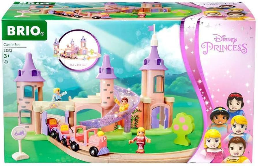 Brio Disney Princess Castle Set - Enchanting Wooden Train Adventure | Includes Classic Disney Pri... | Amazon (US)