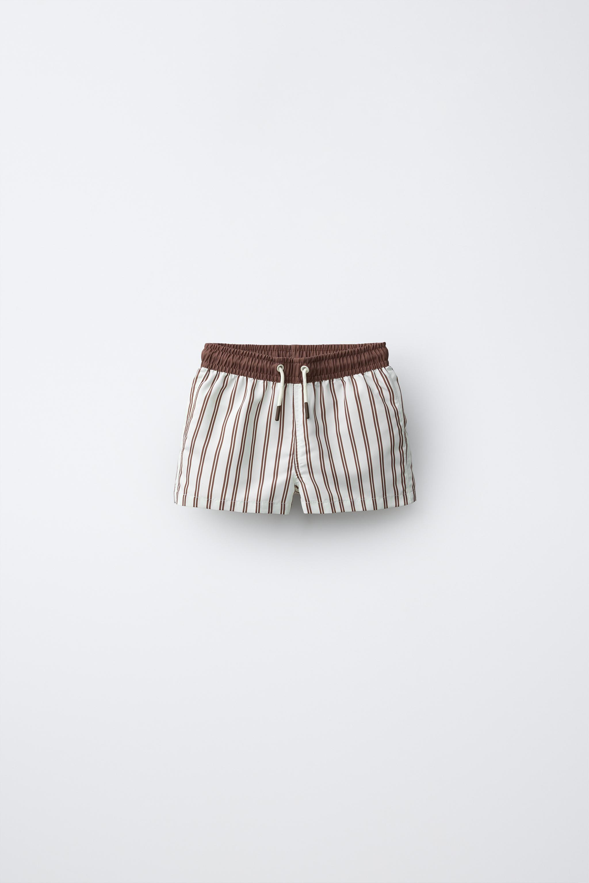 1-6 YEARS/ STRIPED SWIM SHORTS | Zara US