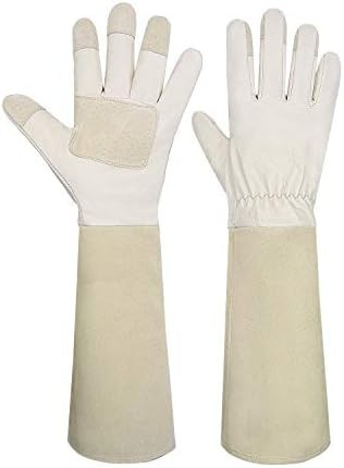 Garden Gloves Women&Men,Rose Pruning Gloves Pigskin Leather Puncture Resistance Long Sleeve Rose ... | Amazon (US)