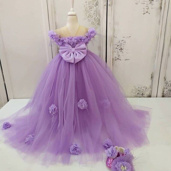 Flower Girl Dress Lilac Lavender First Birthday Dress Toddler | Etsy | Etsy (US)