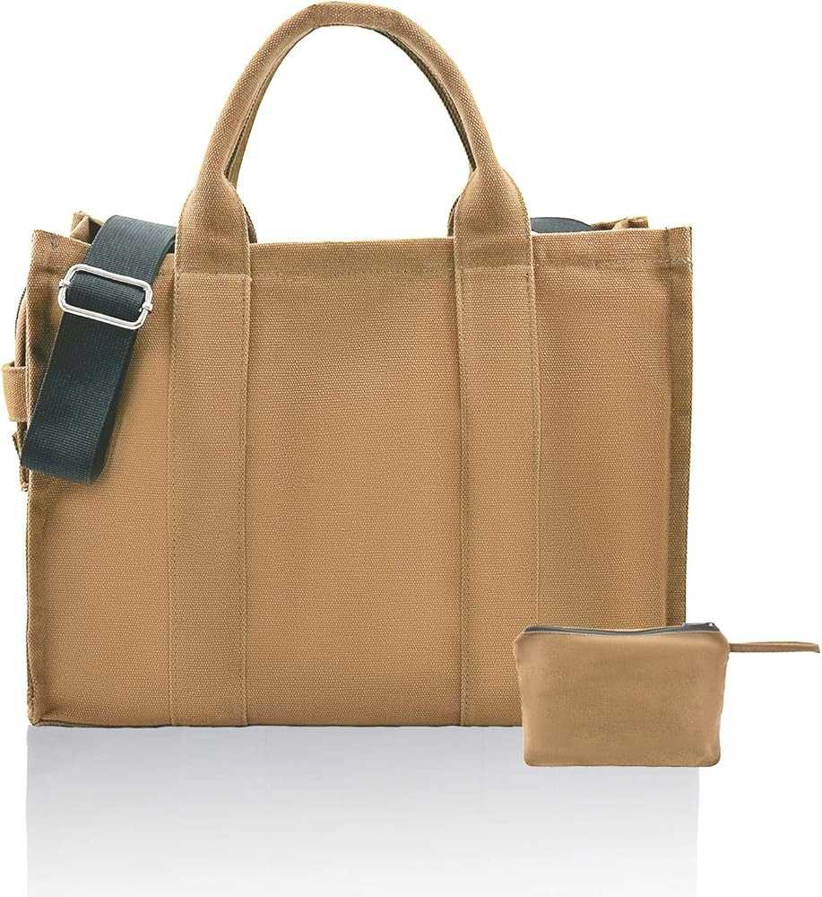 MOAIXUP Canvas Tote Bag for Women, Travel Crossbody Bag, Handbag for School and Office | Amazon (US)