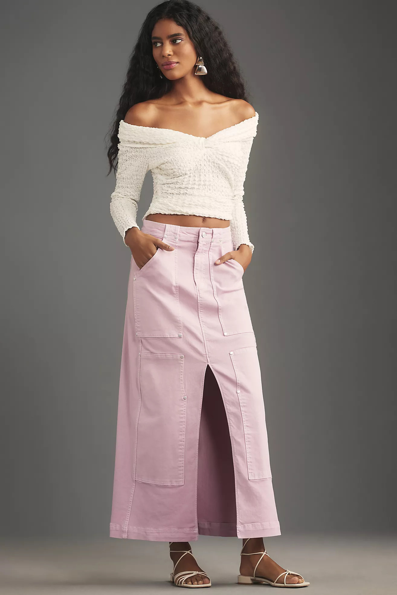 Pilcro Carpenter Maxi Skirt | Anthropologie (US)