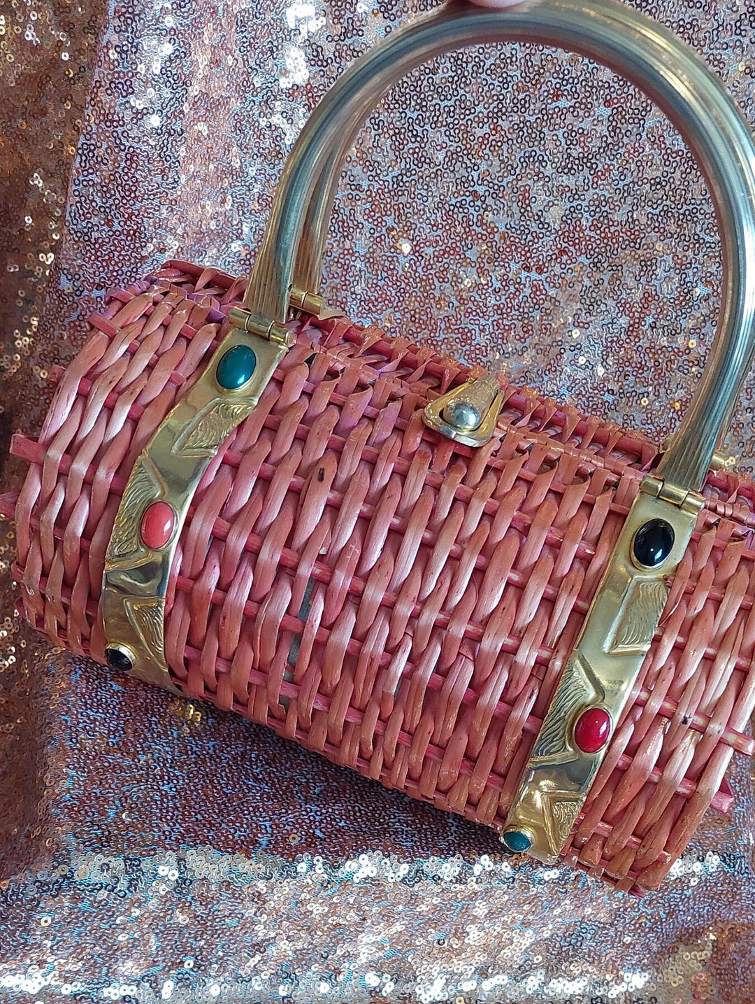 Rare Vintage, Vintage Purse, Vintage Koret Purse, Vintage Wicker, Barrel Purse, 60s Retro Purse -... | Etsy (US)