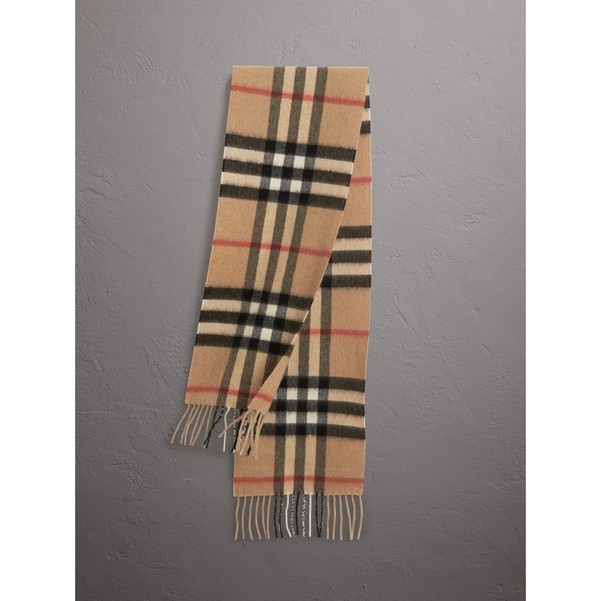 Burberry The Mini Classic Check Cashmere Scarf, Size: OS, Brown | Burberry (US)
