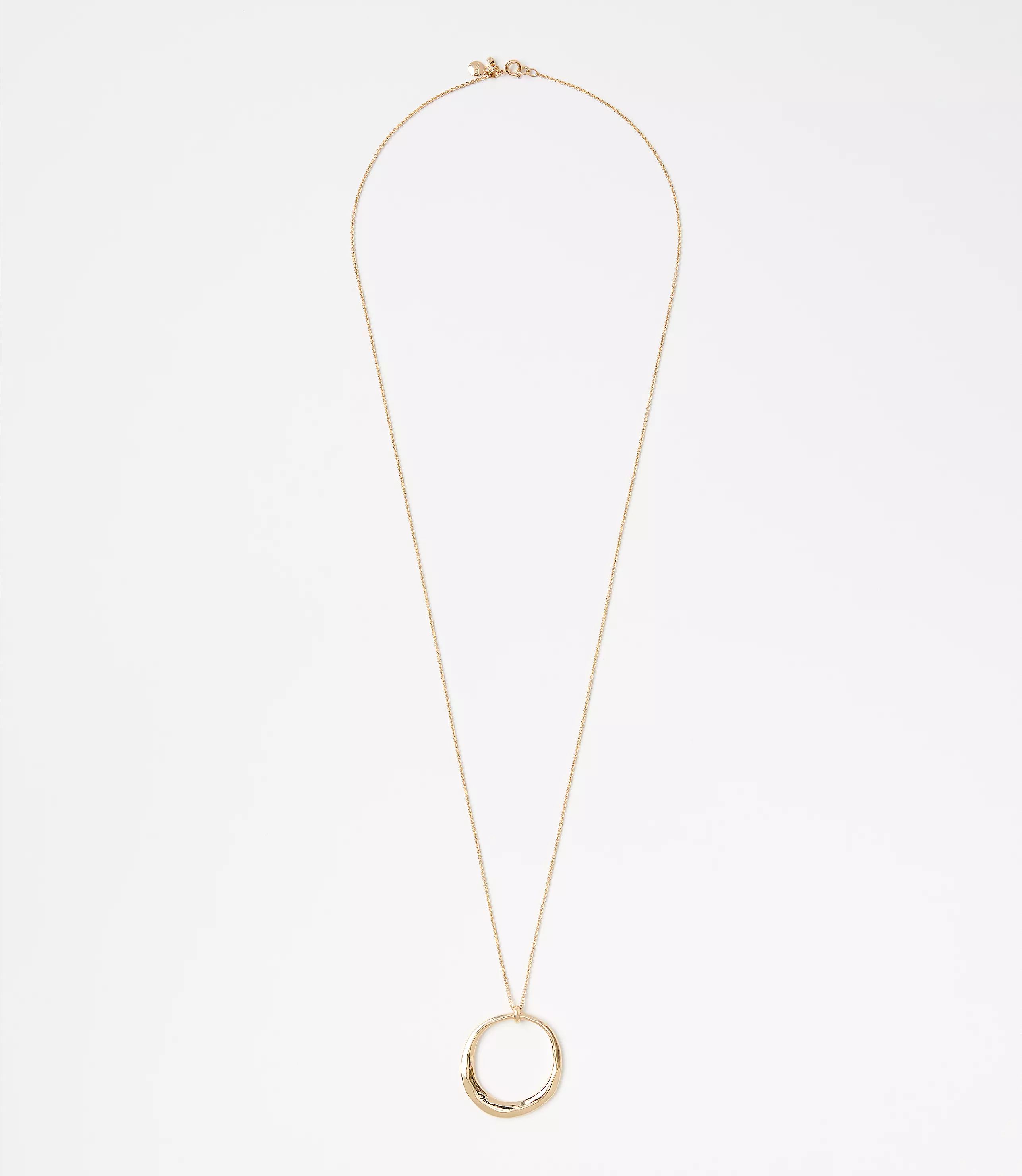 Modern Circle Pendant Necklace | LOFT