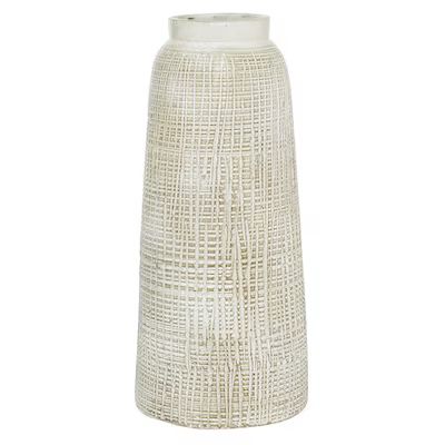 Grayson Lane White Terra Cotta Vase 7.5-inW x 17-inH | Lowe's